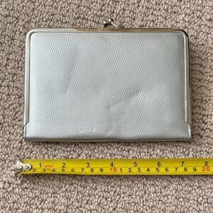 Silver Metallic Photograh Clutch Wallet